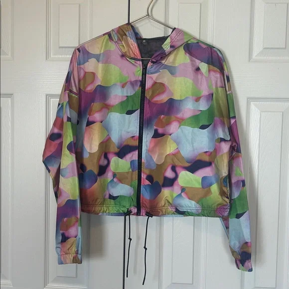 NWOT Noli Prism Camo Windbreaker Jacket Size S - Picture 2 of 10